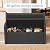 TimberAura 80 Gallon Resin Outdoor Storage Bench, Weatherproof Deck Box with Rattan Texture, 2-3 Person Garden Bench Seating for Patio Furniture, Pool Toys, Cushions, Lockable & 500lbs Capacity, Black