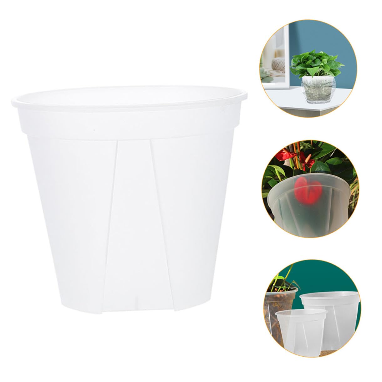 GALPADA Blumentopf 27cm aus Kunststoff Stabiles 2 Stück Orchideentöpfe mit Löchern für Outdoor Anbau und Belüftung Nicht Leicht Verformbar