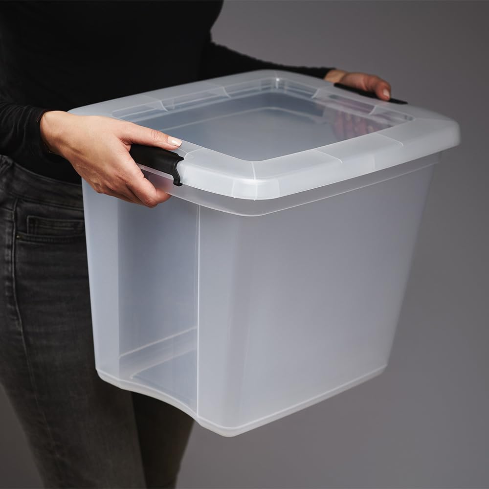 Kreher Aufbewahrungsboxen Robust Store mit Deckel in Transparenter Ausführung. In verschiedenen Größen (wählbar). Aus robustem Kunststoff. (2er 115 L)