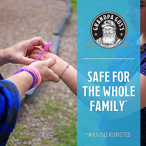 grandpa gus39s natural mosquito repellent bracelets for family 300 hours protection deet-free summer outdoor beach camping essentials regular assorted colors 12 bands