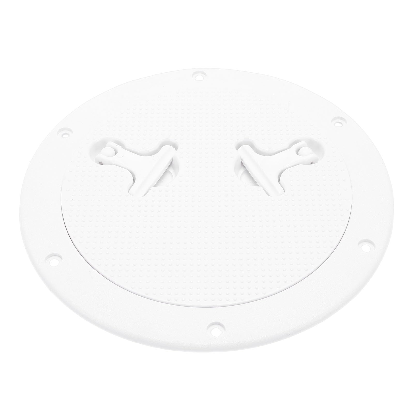 Depisuta 9inch Round Boat Hatch, Nylon Boat Round Deck Plate Non Slip Inspection Hatch with Detachable Cover, Marine Access Port Cover, Marine Accessories (White)