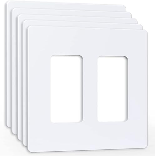 Amerisense Cubierta de tomacorriente, placa de pared decorativa sin tornillos, cubierta de enchufe de alimentación para interruptor de luz, tamaño