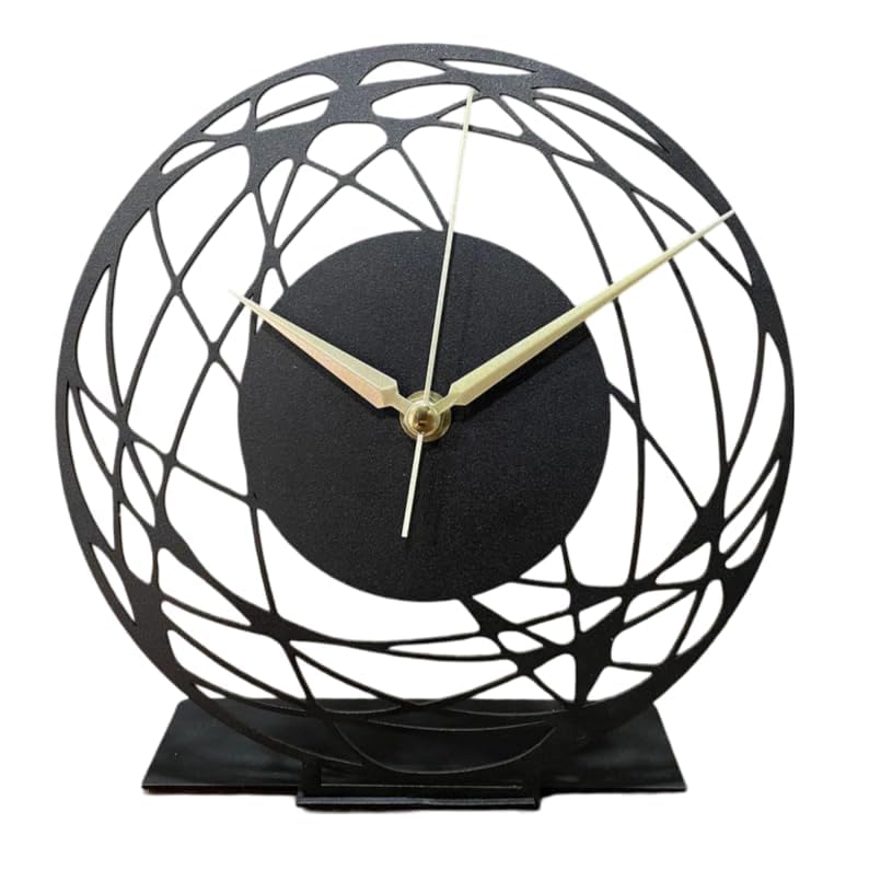 Metal Tabletop Desk Clock, Office Clock Decor, Above Desktop Clock, Office Gift,Business Gift Idea,Silent Metal Desk Clock,Shelf Clock Decor