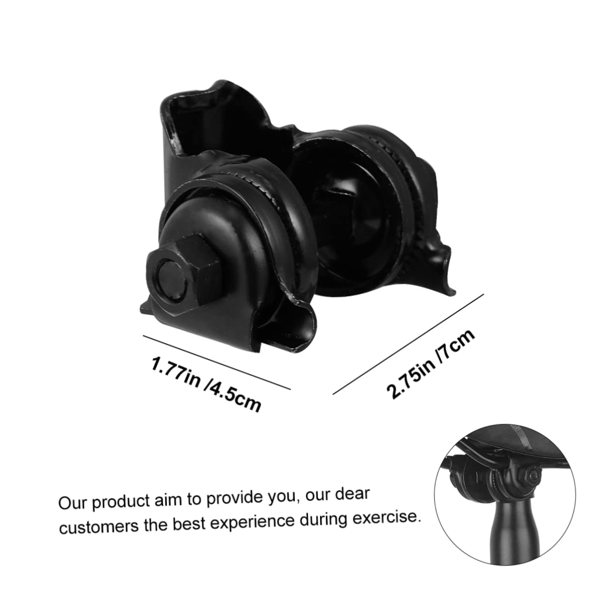 Mikikit Lightweight Iron Bike Seat Clamp Saddle Clamp Head Bicycle Quick-release Seatpost