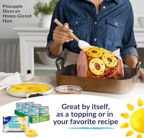 Dole Pineapple Slices in 100% Pineapple Juice - Dole Fruit Cans - 8 oz Fruit Cans - 12 Pack - Thumbnail 7