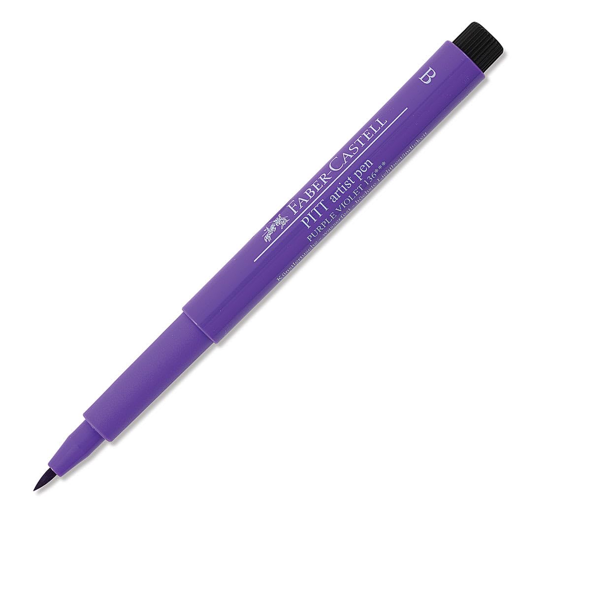 Faber-Castell Art & Graphic Pitt Artist Pen Brush India Ink, Purple Violet, Single, for Art, Craft, Drawing, Sketching, Home, School, University, Colouring