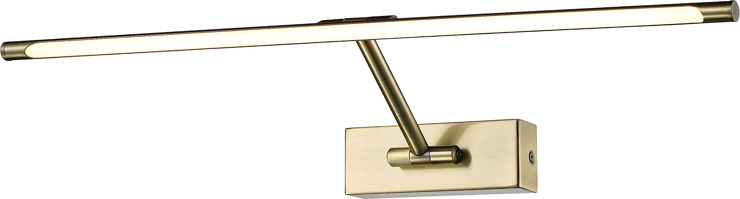 Applique murale LED pour éclairer les tableaux, les toiles, les miroirs, les peintures murales,12 W traditionnelle et élégante, lumière chaude 3000 K, bronze vieilli, articulé, 71 cm