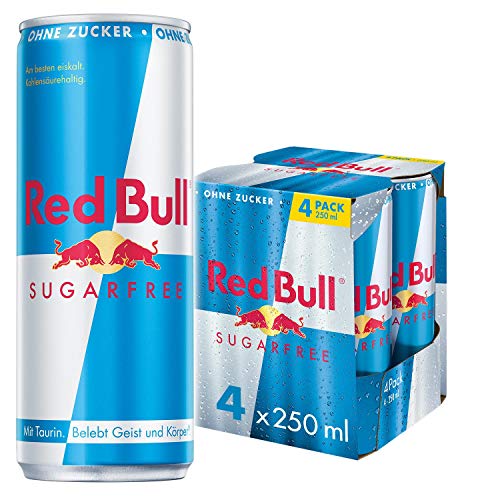 Red Bull Sugarfree, 4-Pack, EINWEG (250ML)