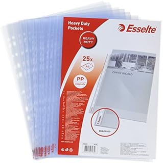 ESSELTE 46254 etui na dokumenty COPYSAFE PP Skóra pomarańczowa ze wzmocnieniem (torba 10 szt.) Folio, 16 wierteł