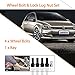 Qiilu Wheel Lug Nut Bolt, 4+1 Wheel Bolts & Lock Lug Nut Set with Key, for MK4 B5 1998-2005 8D0601139F