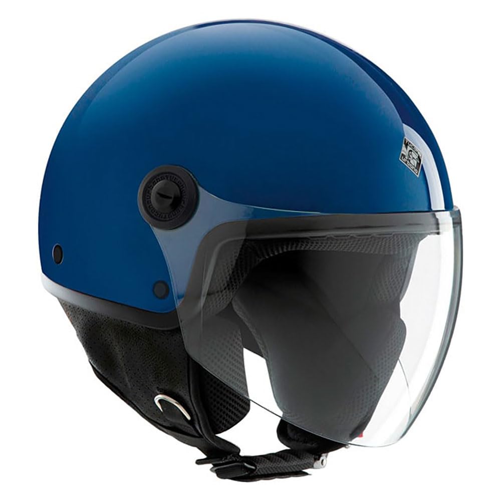 Tucano Urbano El'Jettin 6.0 Demi Jet Casco Unisex - Scooter Moto in Policarbonato, Small Fit, Calotta XS-M ed L-XXL, Estate Inverno, Omologato ECE 22.06 - Blu Scuro Tg. XS