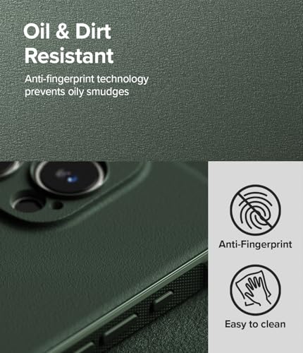 Image of Ringke Onyx Compatible with iPhone 16 Pro Case Cover Rugged Flexible Durable Anti-Slip TPU Protection Shockproof iPhone 16 Pro Back Cover - Dark Green