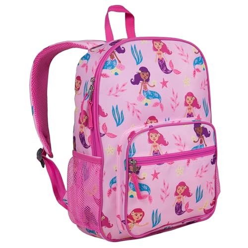 Wildkin Day2Day Kids Backpack – School & Travel Bag with Side Mesh Pocket - Groovy Mermaids - Main Image