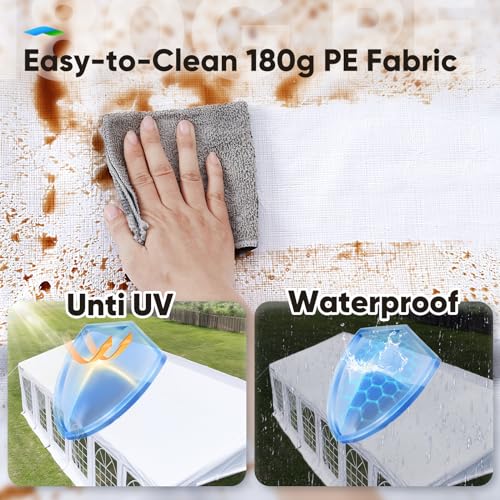 Quictent Premium 20x40 Party Tent Heavy Duty Outdoor Gazebo White Event Shelter Wedding Canopy Tent for Parties Carport BBQ with Removable Sidewall Windows & Storage Bags - Image 9