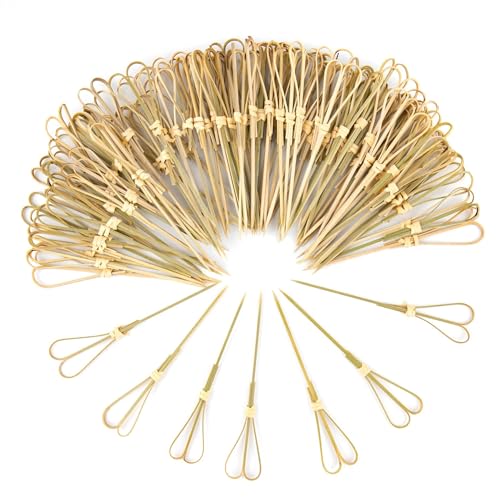 AUEAR 100 Bamboo Heart-Shaped Cocktail Picks 4.7