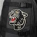 4.5x4.3 Inches Roaring Panther Black Embroidered Iron on Patch Backpack Jacket Tiger Black Tiger Biker Motorcycle