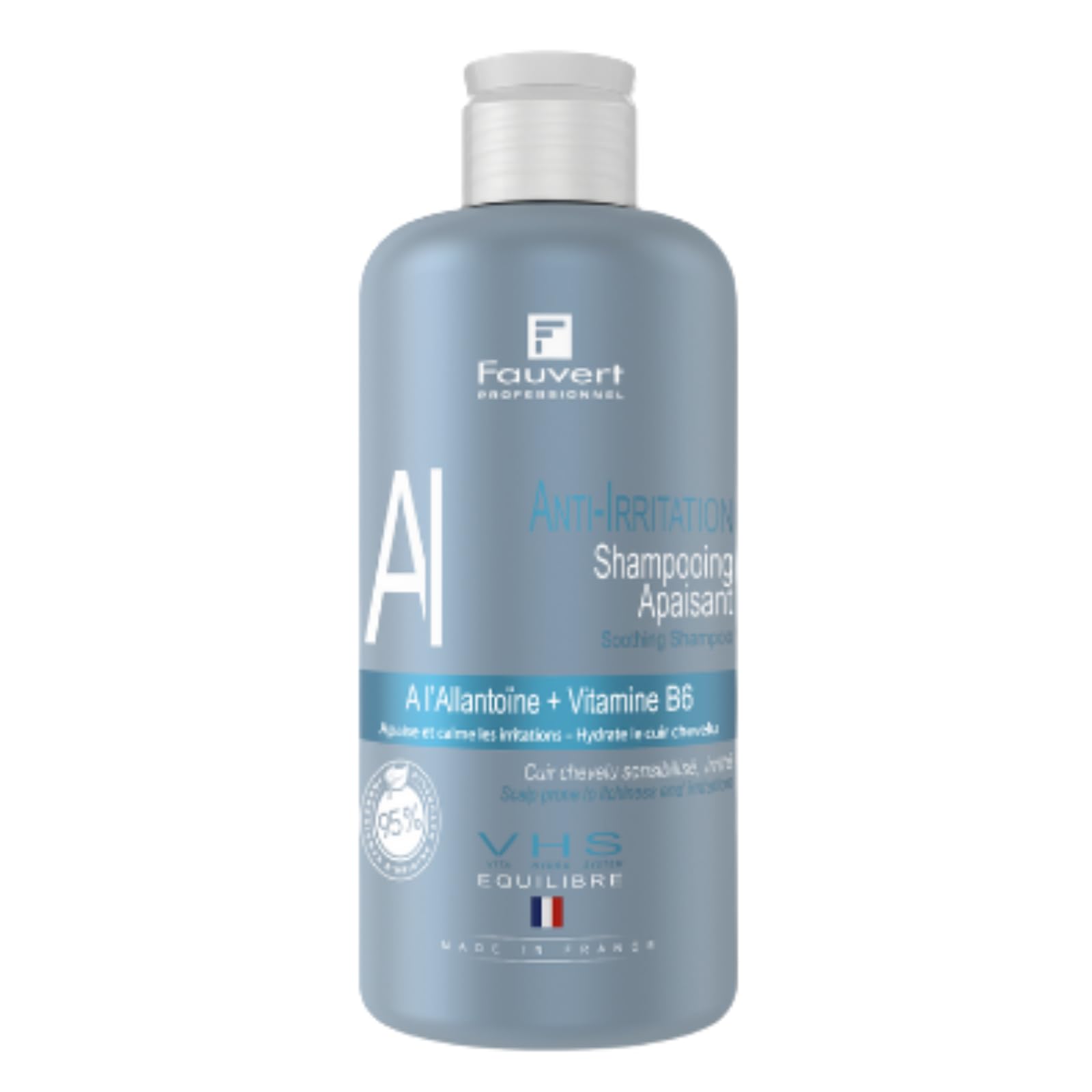 Fauvert Professionnel Shampooing Anti Démangeaisons Apaisant - Shampoing Cuir Chevelu Sensible et - Shampoing Hydratant et Anti-Irritation - Antipelliculaire Homme & Femme - 250ml - Fabriqué en France