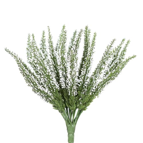 Seidenblumen Roß Erika/Heidekraut 28cm Weiß, künstlich Kunstpflanzen Heide...