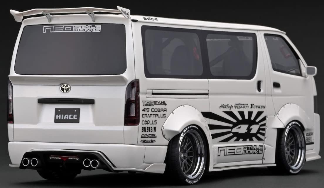 1/18 限定 イグニッションモデル ハイエース HIACE ignition T・S・D WORKS ハイエース ワイドボディに人気のスポンサー