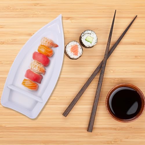 Bandeja de Servicio para Sushi Abaodam Pequeña Forma de Barco miniatura 6