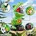 JUKUDAHU Dinosaur Shooting Boy Toys for Kids Age 3 4 5 6 7 8 - Moveable Shooting Game with Scoreboard, Light and Sound, 12 Foam Balls, Boy Toddler Toys 5-7 6-8 8-10, Competition Game Gifts (Green)