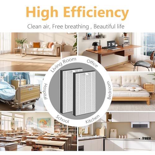 Image of 2 Packs F1 Replacement Air Filter Compatible with 3M Filtrete FAP-C01-F1, FAP-T02-F1, FAP-C01BA-G1, FAP-T02WA-G1, FAP-ST02W and FAP-ST02N Room Air Purifi-er