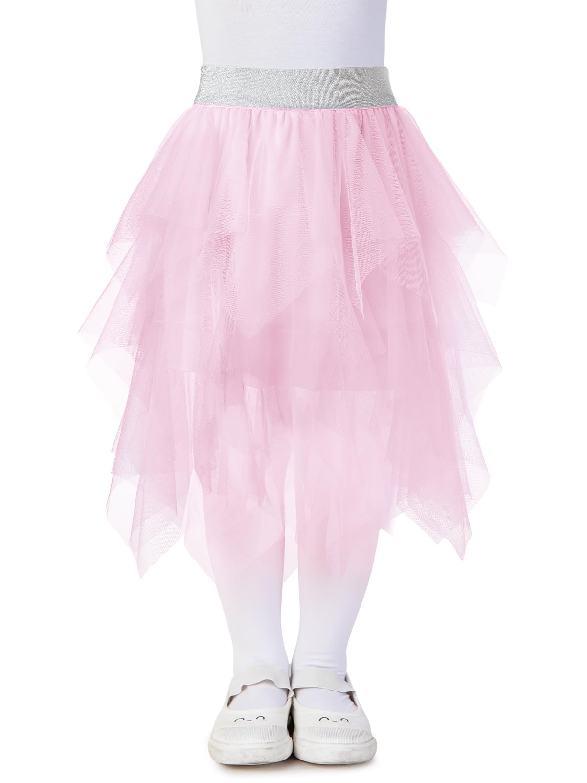 Tüllrock für Mädchen Elastischer Bund, Unregelmäßiges Tutu Tütü Rock mit Unterrock,Tüllrock für Kinder Teenager Erwachsene für Tanz Party Kostüm Prinzessin