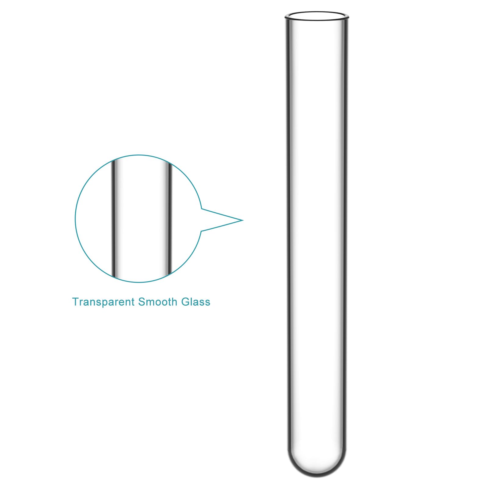 Provetta per Fondo Rotondo in Vetro Borosilicato, 20mm OD x 150mm, Stonylab 20-Pack