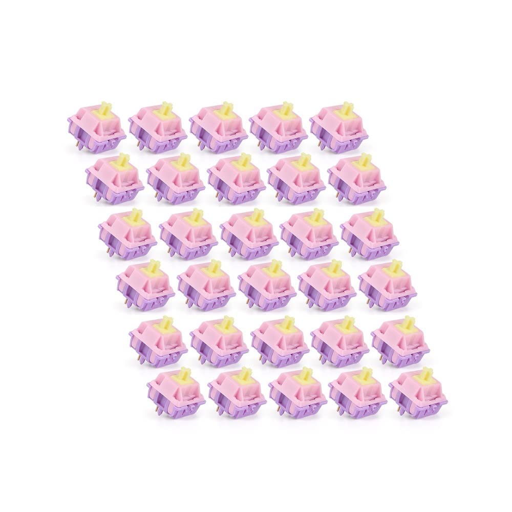 2Duck EQUALZ Macho Switch 5Pin 62g Linear RGB MX Stem Banana Split Switch For Mechanical Gaming Keyboard (Color : 30PCS)