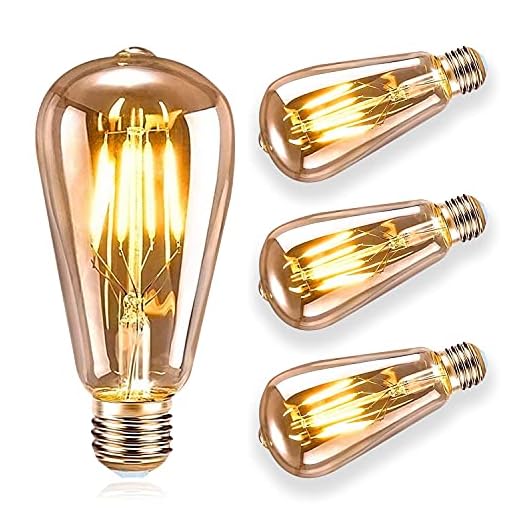 Vintage Edison Bombilla, ASANMU Bombilla LED Vintage E27 ST64 4W (Equivalente a 40W) 2300K Retro Edison Lámpara Ambar Cálido Bombillas Incandescentes para Lluminación y Decoración 220V-240V (3 Piezas)