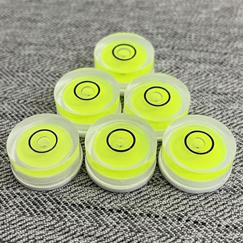 YMGBHNKJLS 5Pcs Small Circular Bubble Levels with Double Sided Adhesive Bottom Mini Little Stick-on Bubble Spirit Level Measuring Layout Tools Levels (15x6mm) - Thumbnail 3