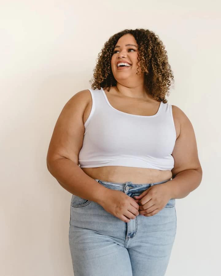 Women Tank Top Cami Layering HALFTEE Tank Sleeve Tee | Demi Crop Undershirt for Women & Teens XS-6X - Image 3