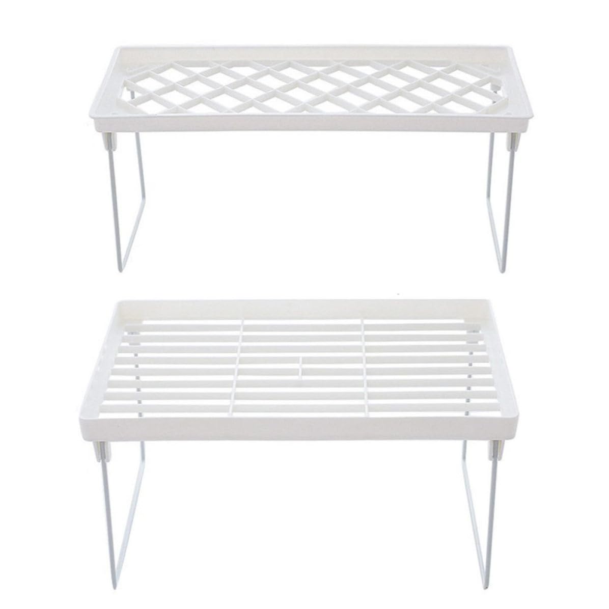 Estantería organizadora plegable para el escritorio de oficina con plástico blanco KICHOUSE