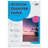 papel transfer para tela PERSONALIZABLE: 10 hojas de papel de transferencia A4 (210 x 297 mm) para camisetas y tejidos claros. ¡Dé un regalo único o personaliza su ropa planchando imágenes, textos o una combinación de las dos a telas blancas - perfecto para cualquier ocasión!