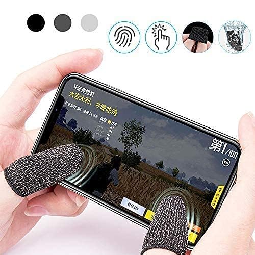 Image of PROXN Combo of Finger Sleeves for Gaming -Thumb Sleeves for All Mobile | for Fast Gaming | Finger Gloves for Winter and Game (4 PCS) with Mobile Holder Pyramid Stand (CON STEND+Sleeve)