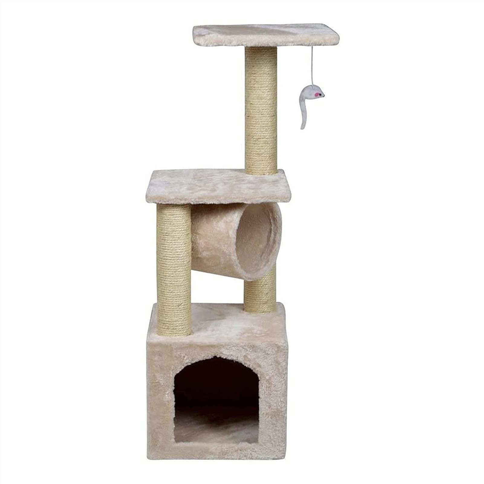3-poziomowe drzewko dla kota Indoor Pet Activity Furniture Dom do zabawy dla Kitty Kitten Odpowiedni dla kotów domowych Cat Clim e Wielowarstwowe drzewo dla kota i drapak
