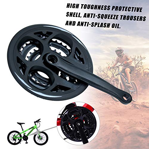 image for ColouredPeas Square Cone Mountain Bike Cranksets 6/7/8 Speed 42T 34T 2