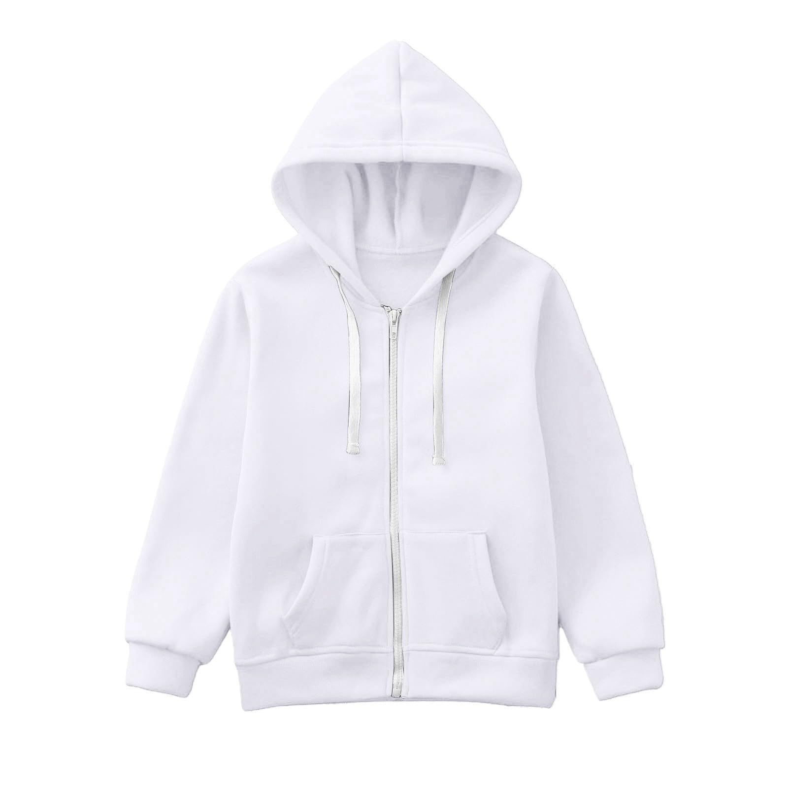 Sudadera Color sólido Zip Chaquetas Larga Sudadera con Capucha Top Mangas Niñas Niños Niños Abrigo y Chaqueta Chándal Hombre