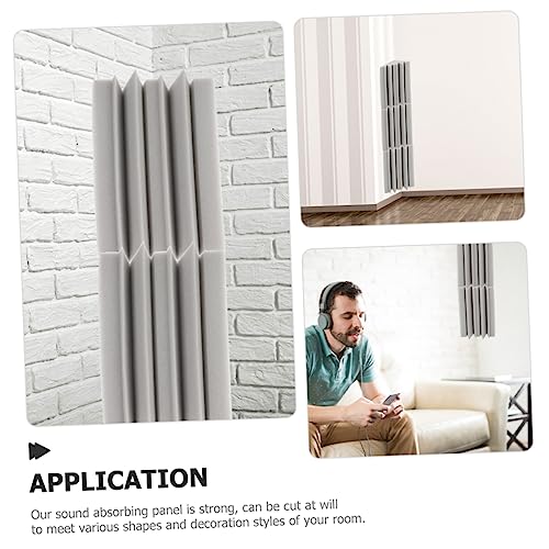Totority 4pcs Trampas de Bajo en Esquina para Aislamiento Acústico Paneles de Absorción de Sonido Espuma para Ktv Estudio Hogar miniatura 5