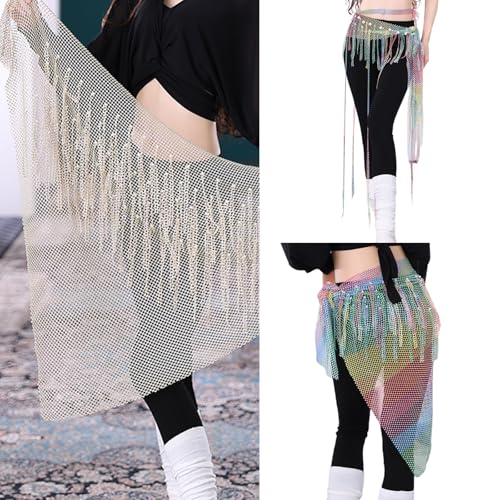 Rhinestones Belly Dance Hip Scarf Long Tassels Belly Dance Waist Chain Women Belly Dance Costume Accessory for Parties2