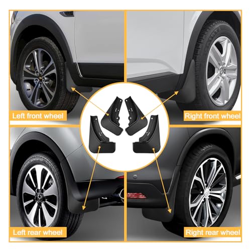 Image of Mud Flaps for 2024 2025 Hyundai Santa fe Splash Guards Accessories Heavy Duty Front and Rear Mudguards Fender Flaps for Hyundai Santa fe 2024 2025 Exterior Accessories No Need to Drill Holes 4PCS Set