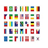 EVERMARKET 100 Pcs World Flags, 100 Countries Pennant Banner String National Flags for Classroom, Garden, Olympics, Festival, Grand Opening, Bar, Sports Clubs, Party Events Decorations