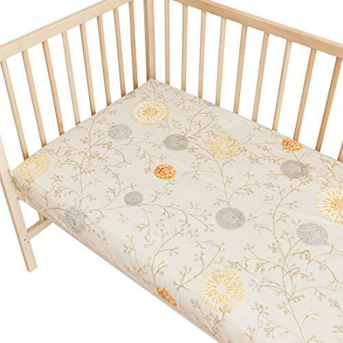 Sunrise Lot de 2 draps housse Pati'Chou 100% Coton motif fleur pour lit bébé 70x140 cm