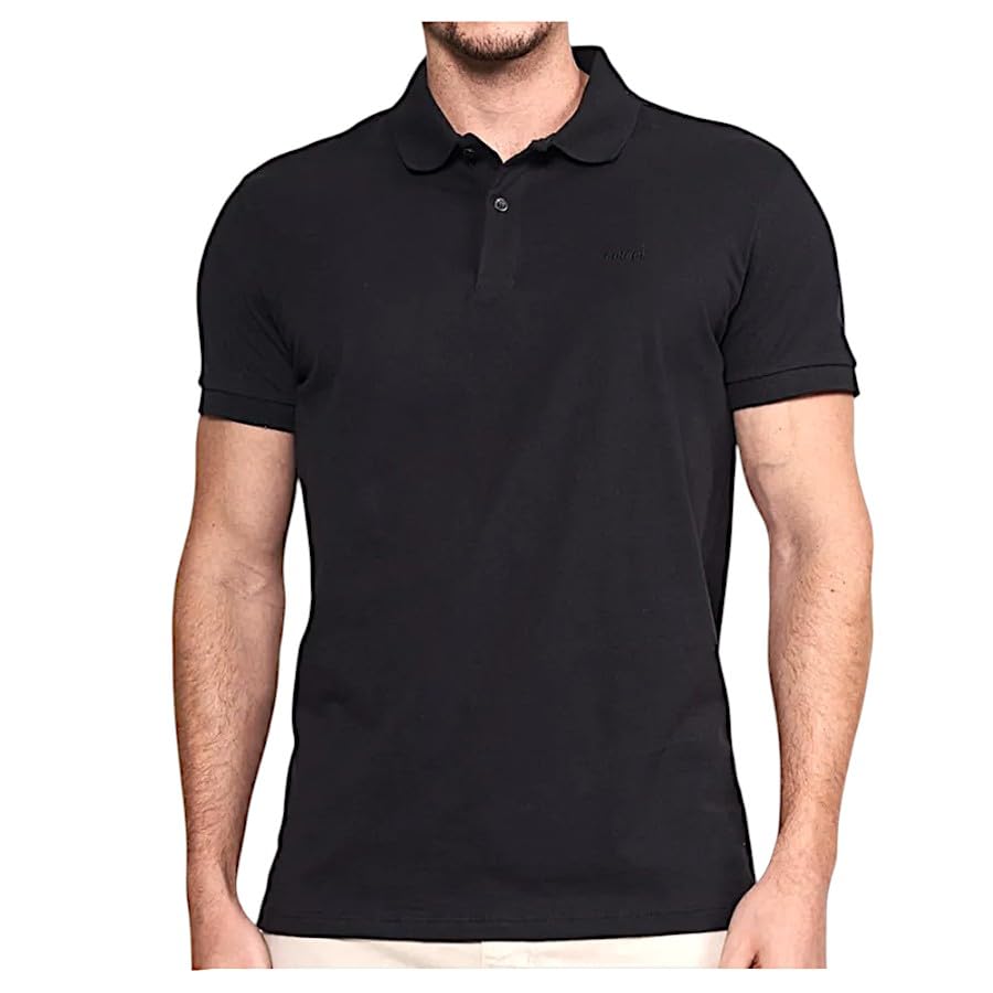 Camisa Polo Gola Relitínea Colcci (BR, Alfa, GG, Slim, Preto)