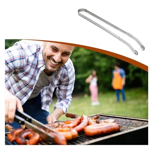 Pinças para Virar Salsicha para Churrasco, Pinças de Cozinha de Aço Inoxidável de 10 Polegadas Com D