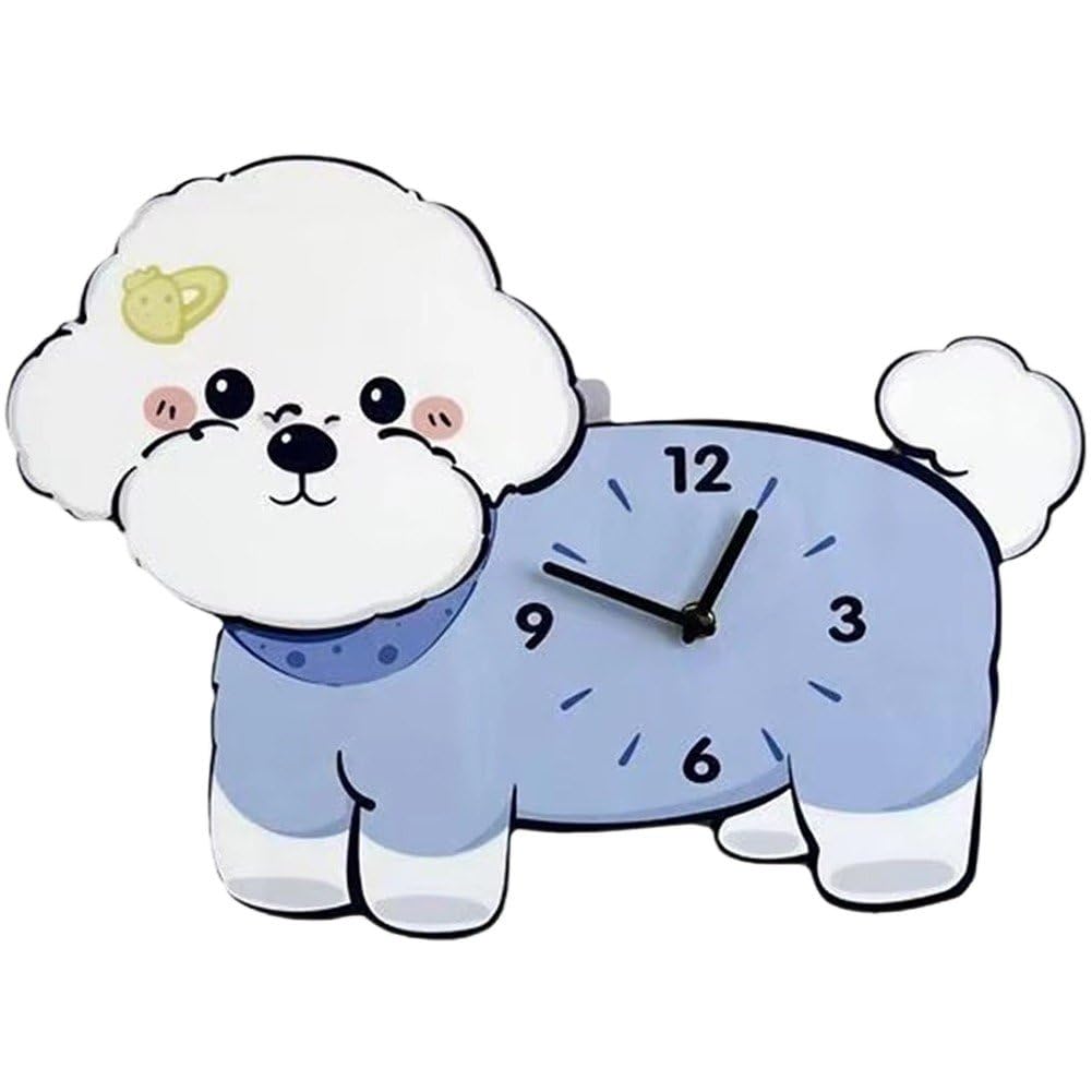 Horloge murale chien mignon salon chambre d'enfant décoration maison
