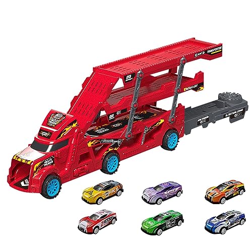 La mejor comparación de Camión portacoches comprados en linea. 28 Shakven Juguete para Transporte,Portacoches Juguete Camión Portavehículos | Camión portacoches Juguete Plegable, Regalos cumpleaños, transportador Coches, Juguete