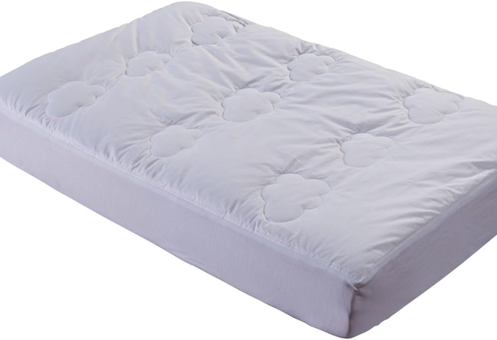 Cottonpure Self-Cooling Sustainable 100% Cotton Fill and Cover Mattress Pad, Crib