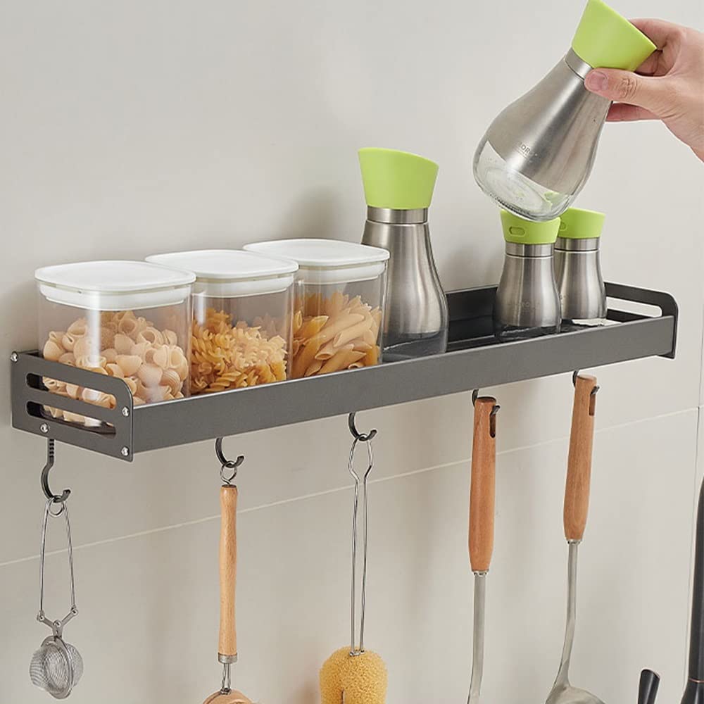 Wielofunkcyjny pływający organizer prysznicowy na kosmetyki, szampony i butelki z przyprawami kuchennymi(Grey,60Cm)
