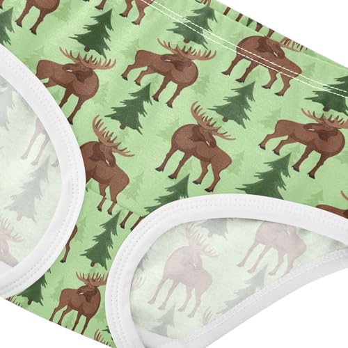 Girls' Underwear Moose Forest Cotton Stretch Comfort Toddler Panties4